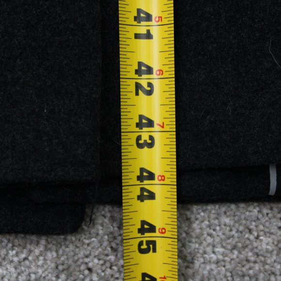 LAUREN Ralph Lauren Peacoat Mens 44R Black Wool Cashmere Blend Overcoat Lined - Picture 12 of 16